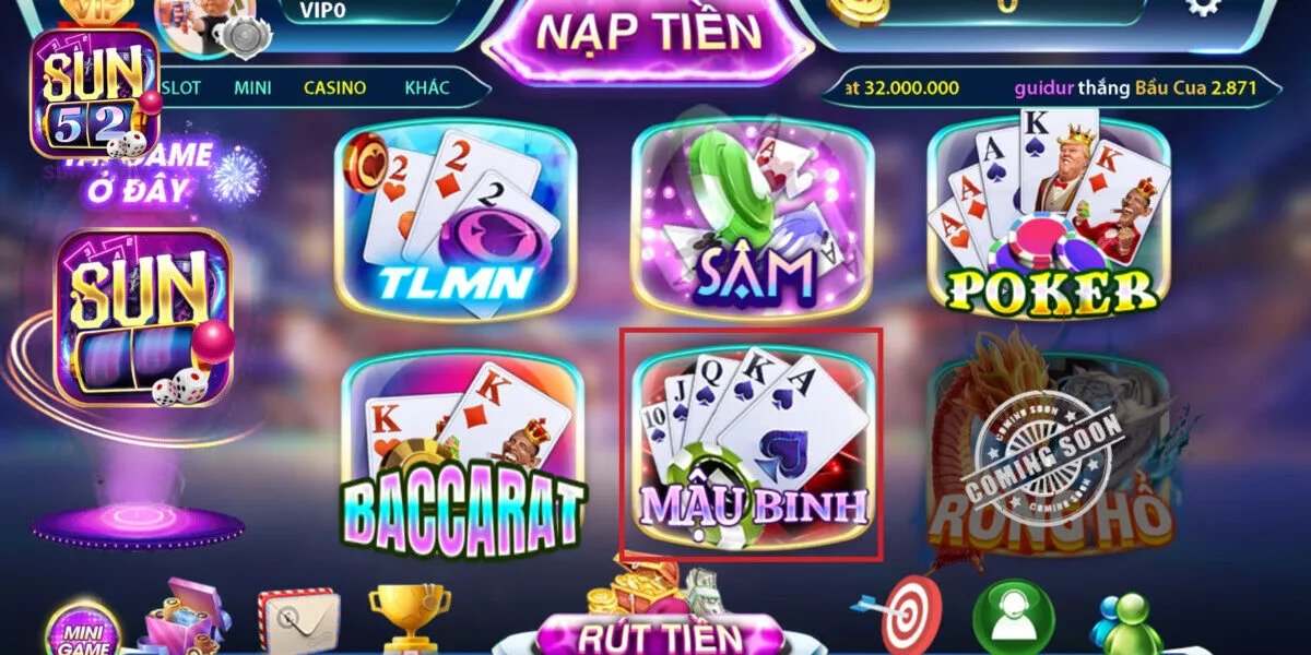 Khám Phá Thế Giới Game Bài Đỉnh Cao Mậu Binh Ở Sun52 Khám Phá Thế Giới Game Bài Đỉnh Cao Mậu Binh Ở Sun52