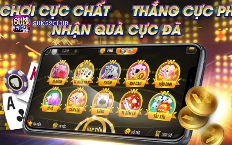 Hình ảnh Danh Gia Game Bai Sun52 2 trong bài viết Chi tiết đánh giá game bài Sun52: Ưu điểm và nhược điểm. Đánh giá game bài Sun52