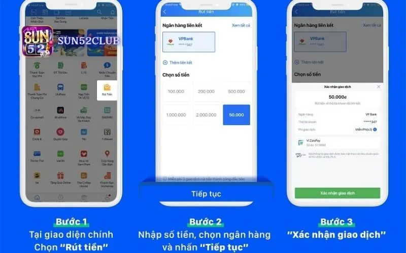 Hướng dẫn rút tiền qua ZaloPay Sun52: 3 bước đơn giản Hướng dẫn rút tiền qua ZaloPay Sun52: 3 bước đơn giản